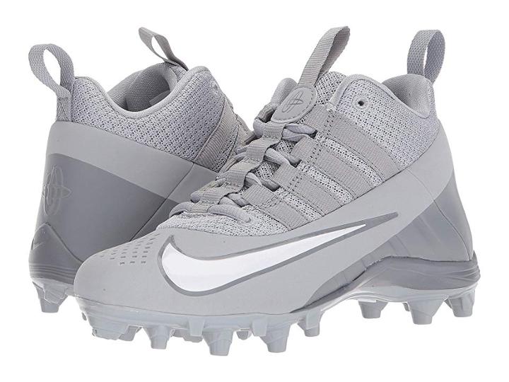 Nike Kids Alpha Huarache 6 Lacrosse (little Kid/big Kid) (wolf Grey/white/cool Grey) Kids Shoes