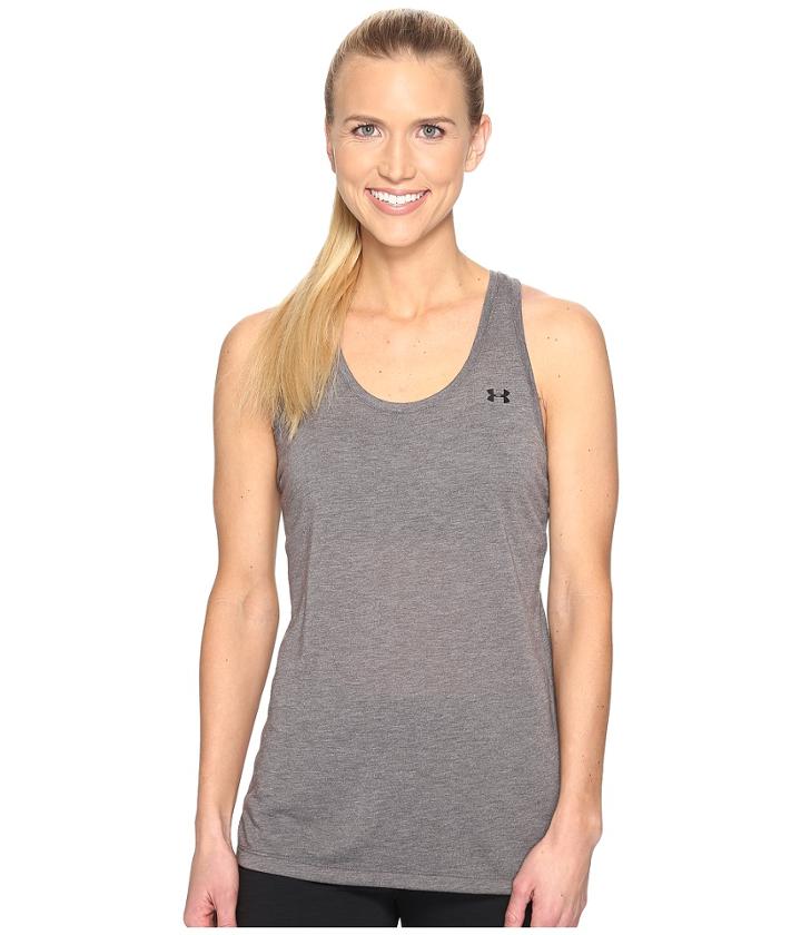 Under Armour Threadborne Train Tank Top (carbon Heather) Women's Sleeveless