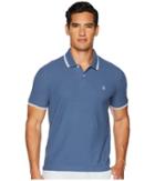 Original Penguin 56 Tipped Pique Polo (vintage Indigo) Men's Short Sleeve Pullover