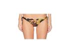 Versace Tanga Tresor De La Mer Gold Studs Bikini Bottoms (nero) Women's Swimwear
