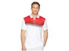 Puma Golf Volition Road Map Polo (bright White/high Risk Red) Men's Short Sleeve Pullover