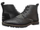 Toms Brogue Boot (black Leather/charcoal Fleck) Men's Lace-up Boots