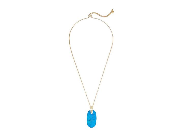 Kendra Scott Inez Necklace (gold/aqua/howlite) Necklace