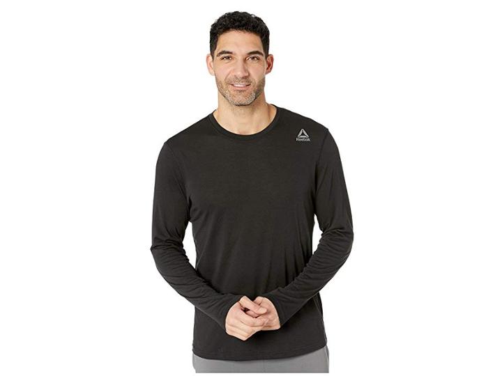 Reebok Workout Ready Supremium Long Sleeve (black) Men's Clothing