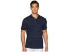 Ben Sherman Geo Floral Print Jersey Polo (dark Navy) Men's Short Sleeve Knit