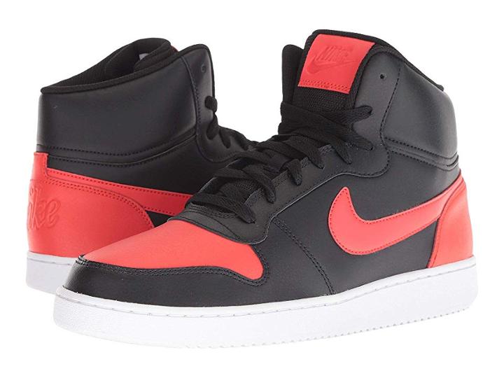 Nike Ebernon Mid (black/habanero Red/white) Men's Classic Shoes