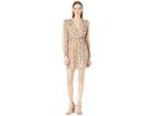 Kate Spade New York Heart It Heartbeat Silk Mini Dress (roasted Peanut) Women's Dress