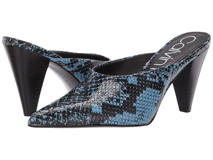 Calvin Klein Iyanna (dusty Blue Snake Print) Women's Shoes