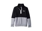 Under Armour Kids Double Knit 1/2 Zip (big Kids) (black/black) Girl's Clothing