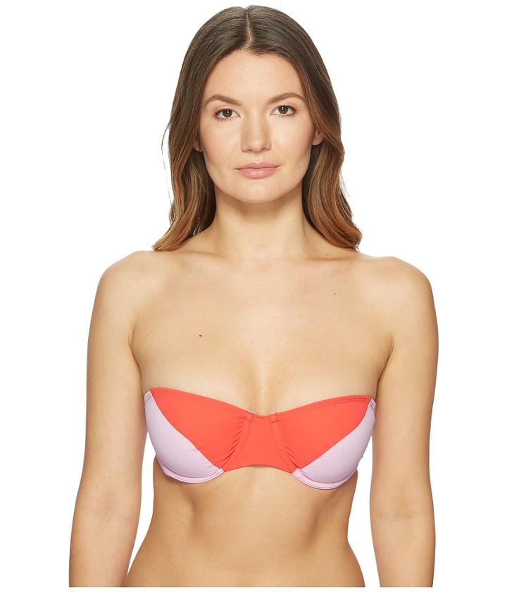 Flagpole Electra Top (strawberry/rose/tangerine) Women's Swimwear