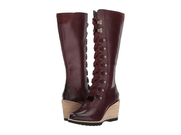 Sorel After Hours No-tongue Tall (redwood) Women's Lace-up Boots