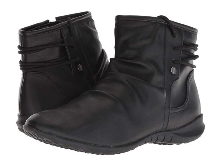 Hush Puppies Bria Bootie (black Pu) Women's Dress Pull-on Boots