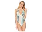 The Bikini Lab South Beach Stripe Plunge One-piece (multicolored) Women's Swimsuits One Piece