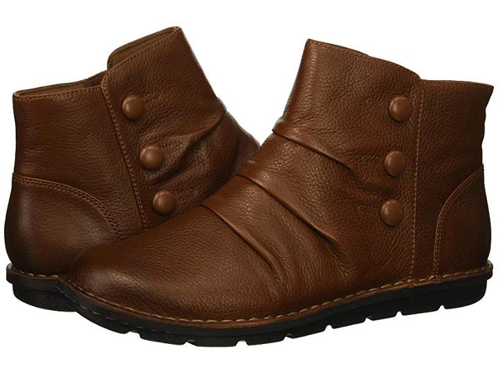 Clarks Janice Verna (dark Tan Leather) Women's  Shoes