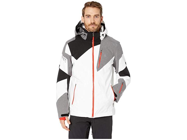 Spyder Leader Jacket (white/tech Flannel/volcano) Men's Jacket