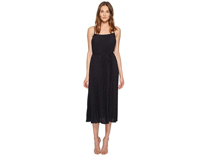 Vince Polka Dot Pleated Cami Dress (coastal/sandstone) Women's Dress