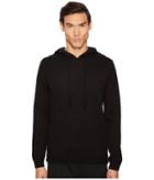 Vince Side Zip Hooded Pullover (black) Men's Clothing