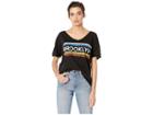 The Original Retro Brand Slub Boyfriend V-neck Brooklyn Tee (black) Women's T Shirt