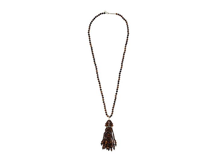 Kendra Scott Sylvia Necklace (gold/brown Tigers Eye) Necklace