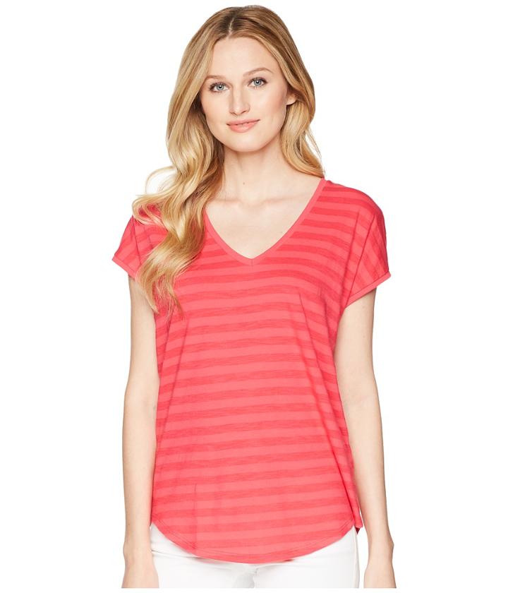 Lilla P Easy V-neck Tee (raspberry) Women's T Shirt