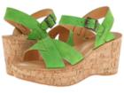 Kork-ease Ava (bright Green Suede On Cork) Women's Wedge Shoes
