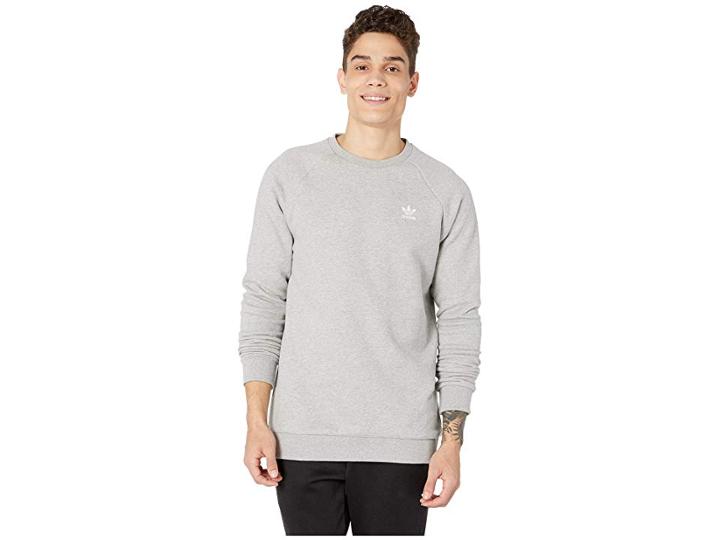 Adidas Originals Essentials Crew (medium Grey Heather) Men's Short Sleeve Pullover