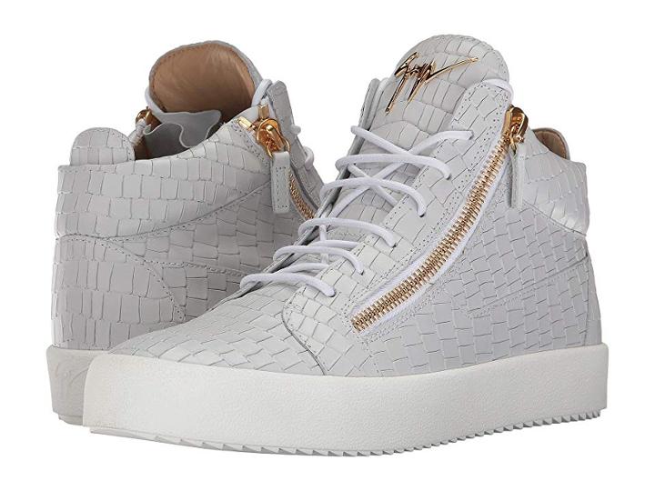 Giuseppe Zanotti May London Mid Top Zayn Sneaker (white) Men's Lace Up Casual Shoes