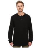 Agave Denim Essex Long Sleeve Brushed Twill (black) Men's Long Sleeve Pullover