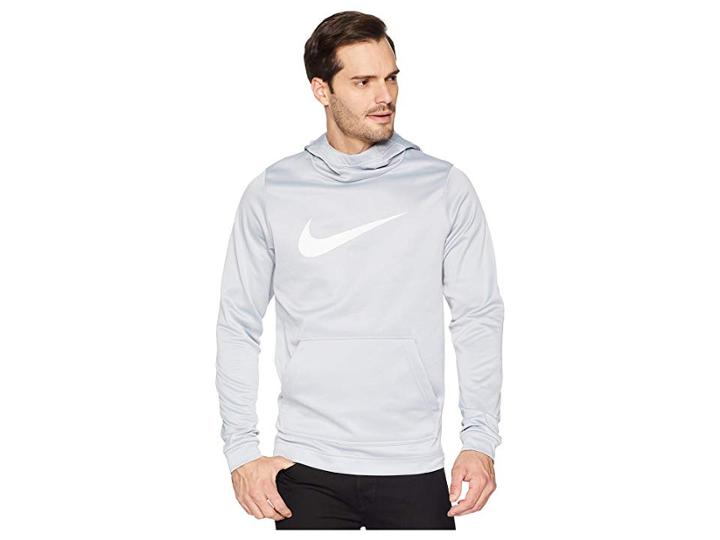 Nike Therma Hybrid Pullover Hoodie (wolf Grey/white) Men's Sweatshirt