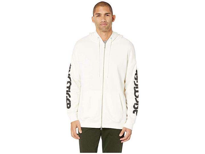 Asics Tiger Bl Sweat Full Zip Hoodie (cream) Men's Sweatshirt