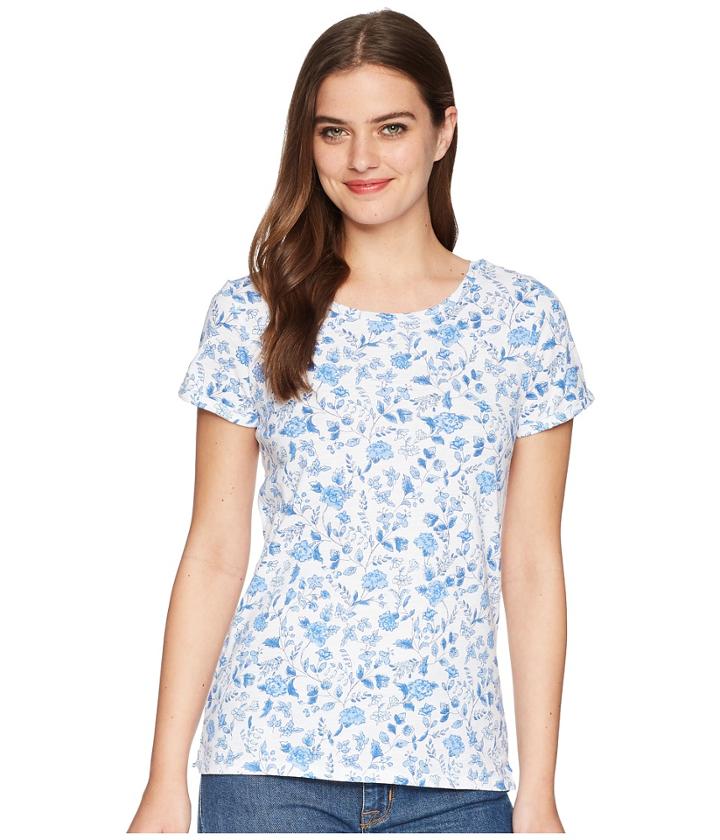 Joules Nessa Printed Jersey T-shirt (white Sea Air Ditsy) Women's T Shirt