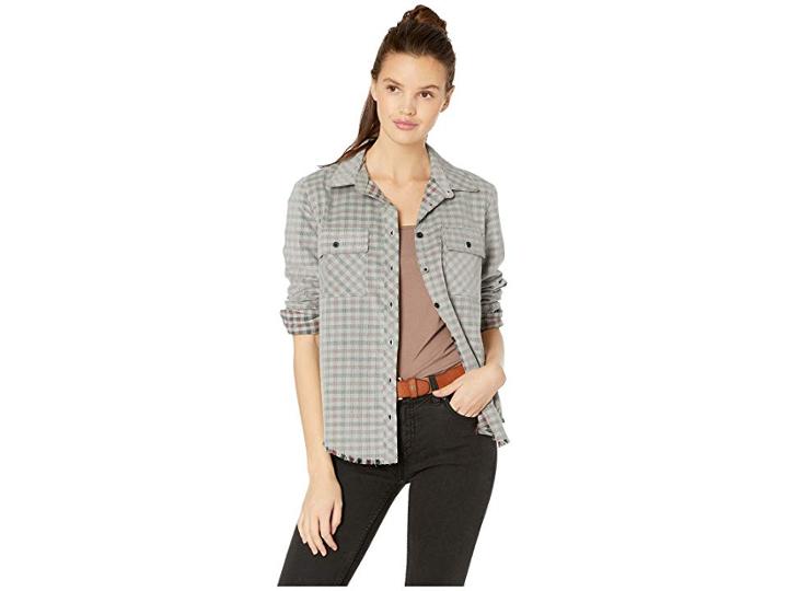 Rvca Buffalo Corduroy Button-up Shirt (magenta Fade) Women's Fleece