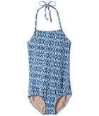 Toobydoo Tropical Multi Blue One-piece Swimsuit (infant/toddler/little Kids/big Kids) (blue) Girl's Swimsuits One Piece
