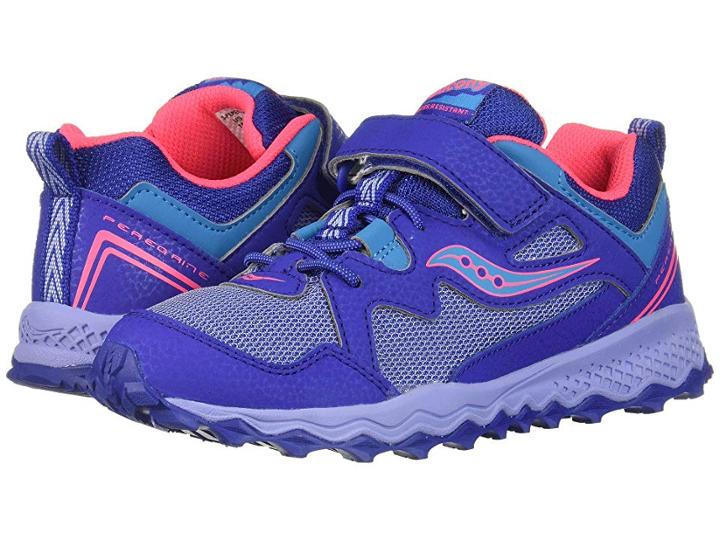 Saucony Kids Peregrine Shield 2 A/c (little Kid/big Kid) (blue/purple/coral) Girls Shoes