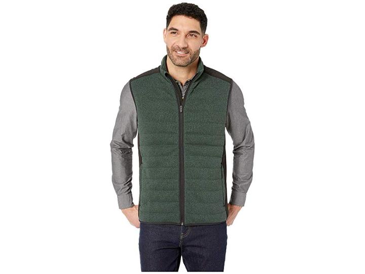 Vineyard Vines Performance Sweater Fleece Vest (charleston Green) Men's Clothing