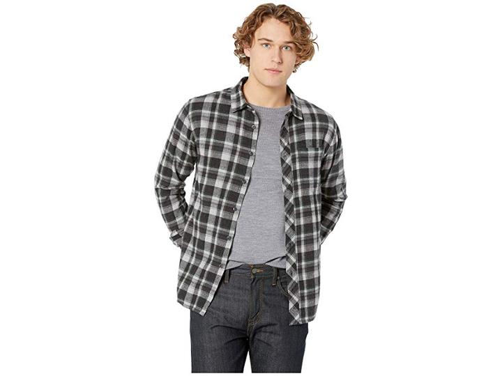 Billabong Coastline Flannel (black Heather) Men's Clothing
