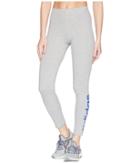Adidas Essentials Linear Tights (medium Grey Heather/high-res Blue) Women's Casual Pants