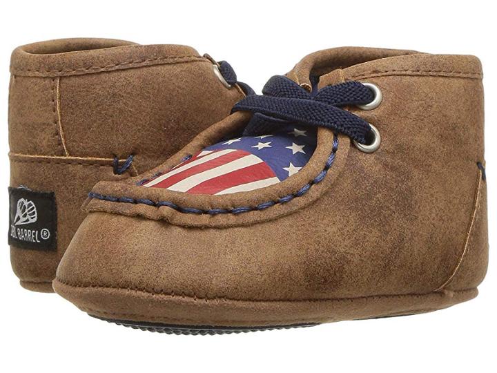 M&f Western Kids Lincoln (infant/toddler) (brown/red/white/blue) Cowboy Boots