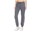 Adidas Essentials Linear Pants (dark Grey Heather/real Magenta) Women's Casual Pants