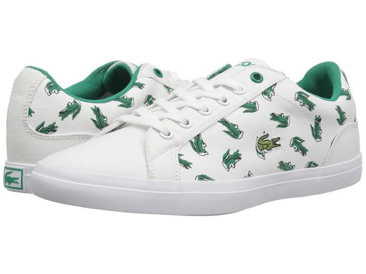 Lacoste Kids Lerond (little Kid/big Kid) (white/green) Kid's Shoes