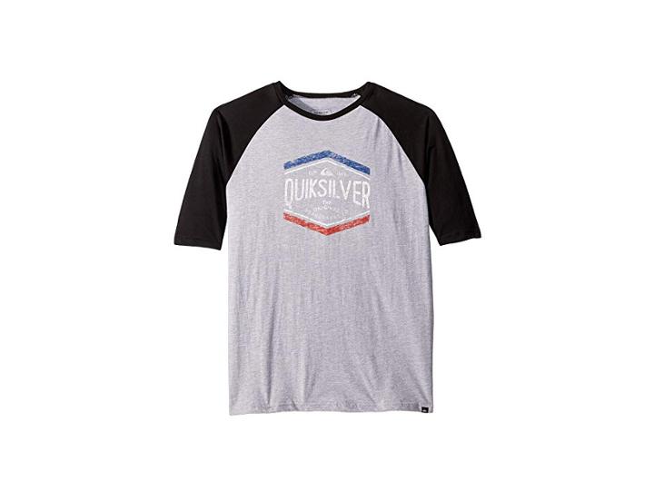 Quiksilver Kids Sketchy Member Long Sleeve Shirt (big Kids) (athletic Heather) Boy's Long Sleeve Pullover