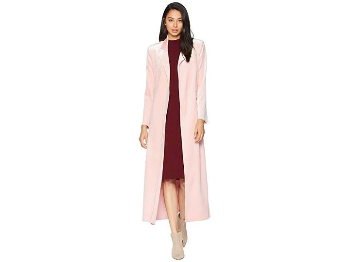 Kamalikulture By Norma Kamali Single Breasted Coat (dusty Pink) Women's Coat
