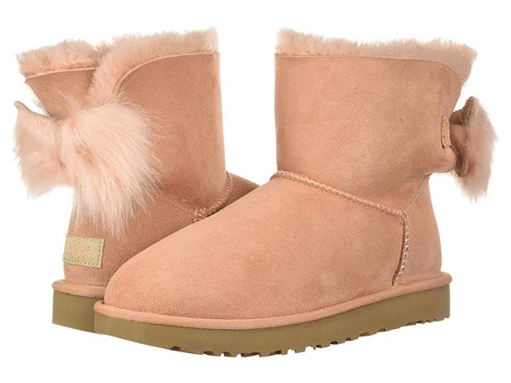 Ugg Fluff Bow Mini (suntan) Women's Pull-on Boots