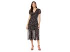 Betsey Johnson Cherry Print Maxi Dress (black Multi) Women's Dress