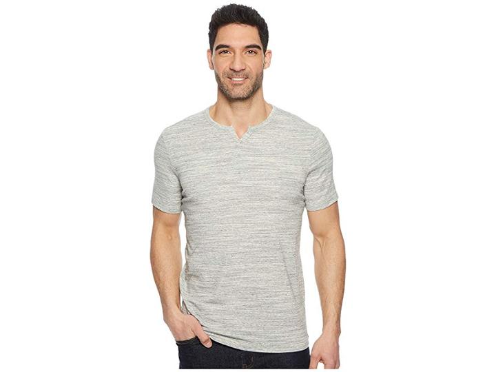 Mod-o-doc Oxnard Short Sleeve Notch Tee Superfine Rib (vanilla Heather) Men's T Shirt