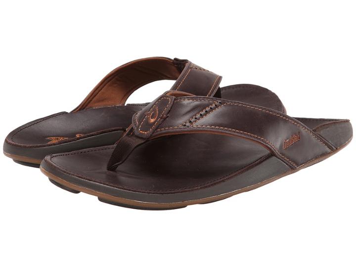 Olukai Nui (dark Java/dark Java) Men's Sandals
