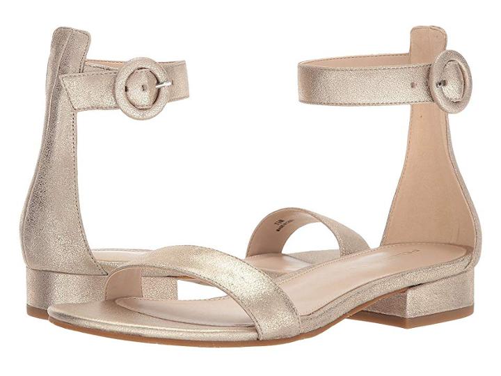 Pelle Moda Newport (platinum Gold Metallic Suede) Women's Shoes