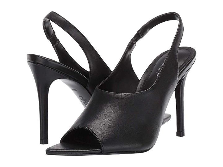 Charles By Charles David Trapp Slingback Pump (black Leather) Women's Sling Back Shoes