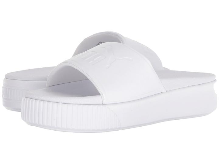 Puma Platform Slide Bold (puma White/puma White) Women's Slide Shoes