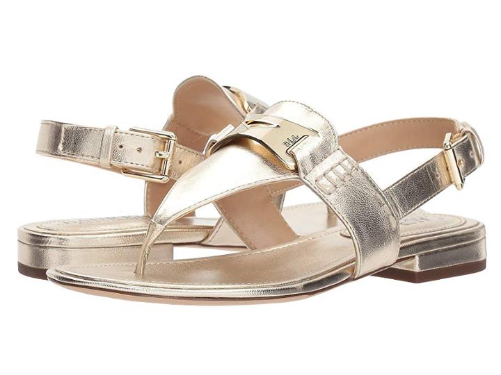 Lauren Ralph Lauren Dayna (platino Metallic Leather) Women's Shoes